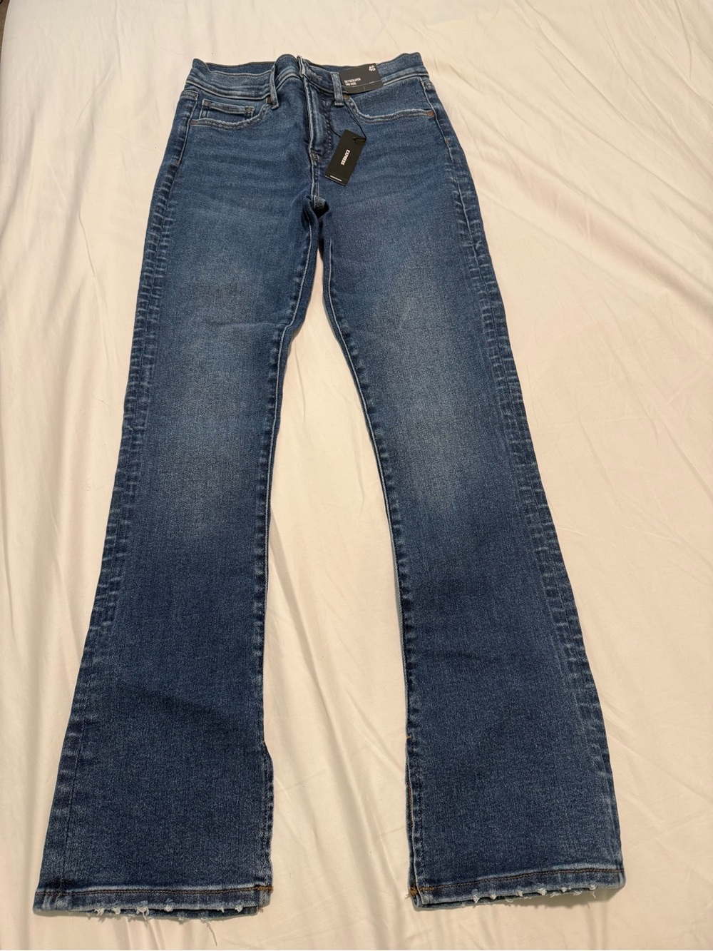 Express Dark Blue Flare Jeans
